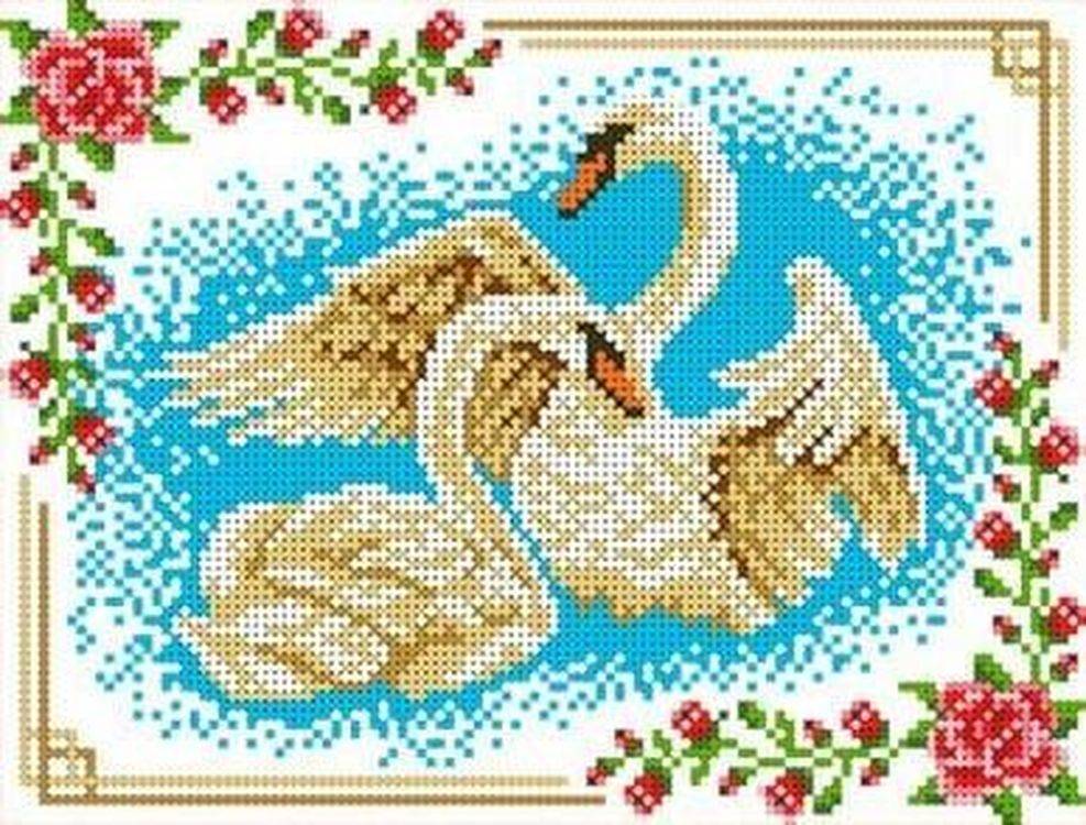Вышивка крестом лебедей — символика изображения