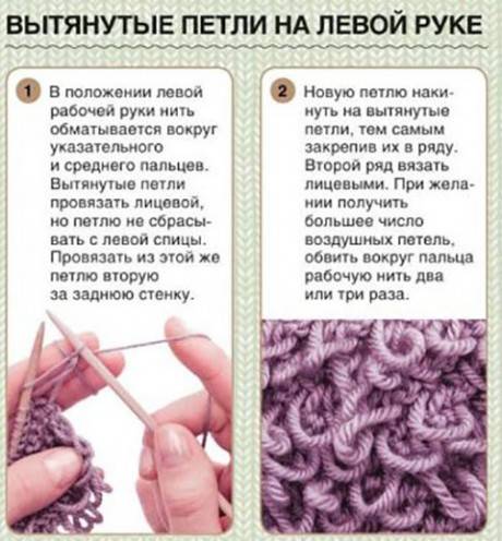 Рисунок из вытянутых петель