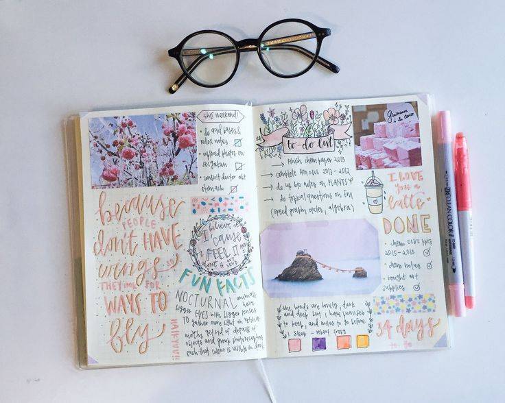 Идеи для личного дневника — обзор способов необычного оформления, фото идеи