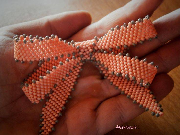 Бантик из бисера: мастер класс и схема плетения для начинающих