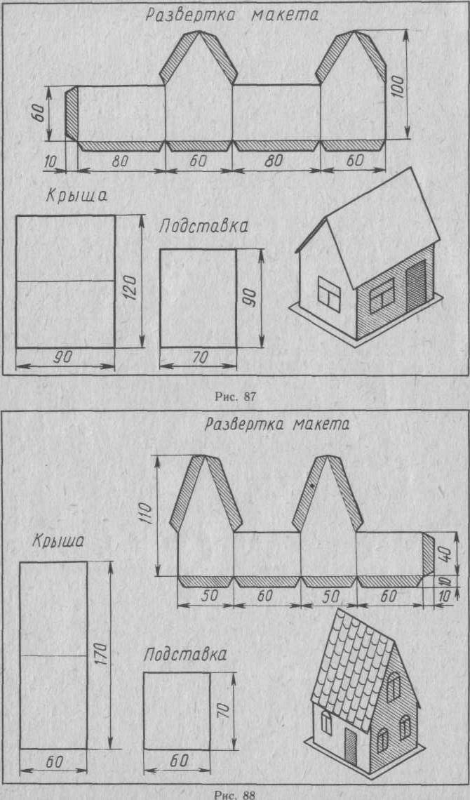 Макет дома из бумаги своими руками: два простых способа изготовления с подробными инструкциями