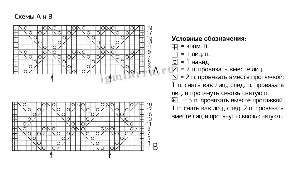 Вязание ромбов схемы