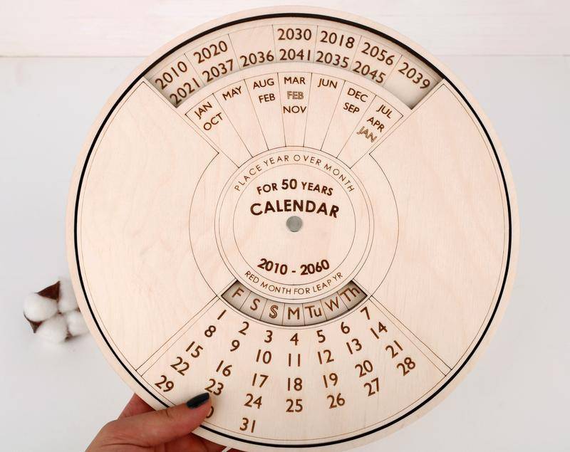 Автоматический вечный календарь с подсветкой