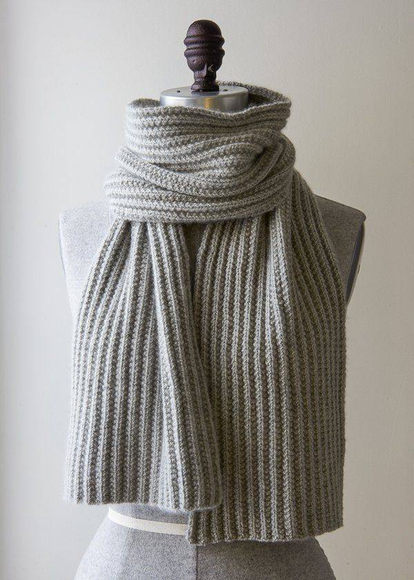 Способы вязки английской резинки спицами для шарфа