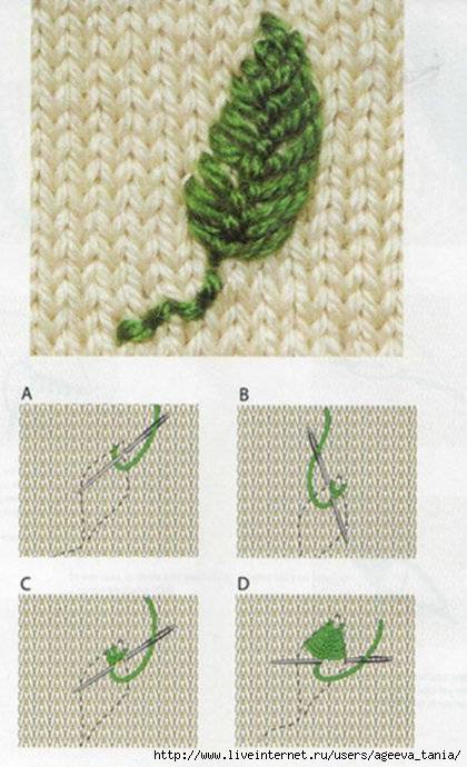 Как на вязаном сделать вышивку: примеры и схемы
