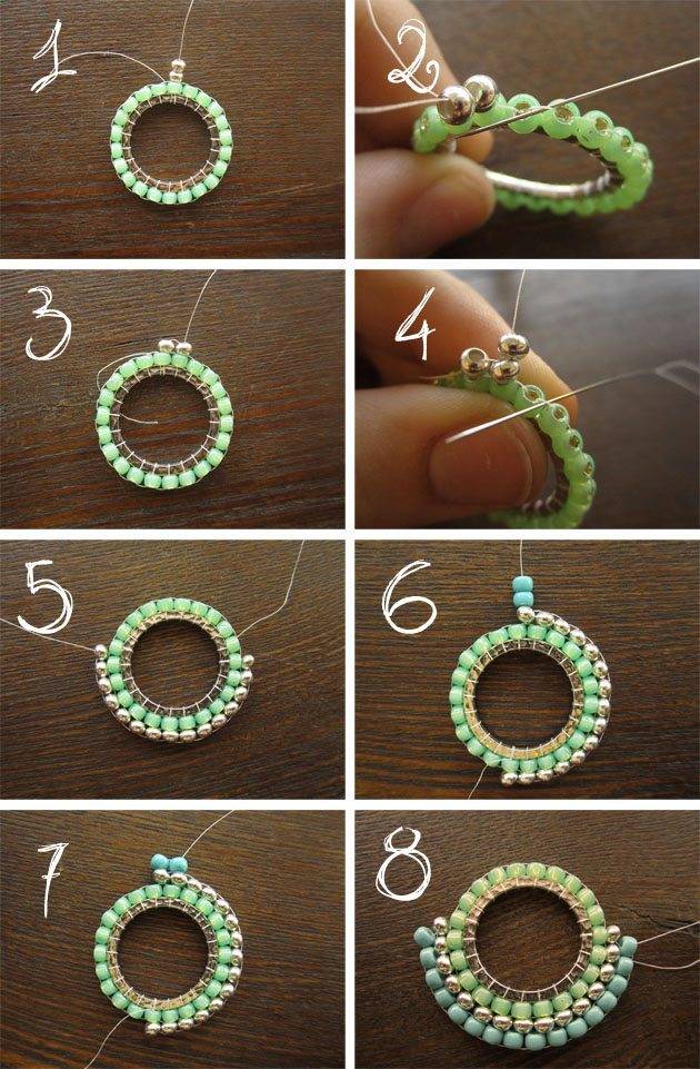Как из бисера сделать кольцо