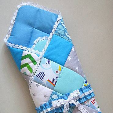 Выкройка и пошив удобного одеяла-трансформера с карманом для новорожденного малыша