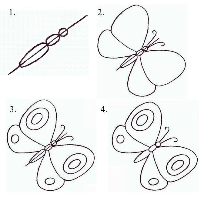 Как научиться рисовать бабочку правильно