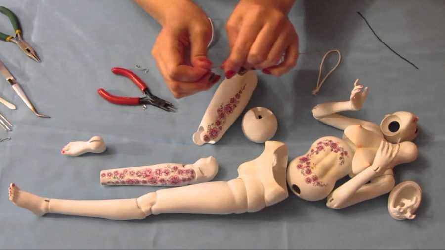 Шарнирная кукла своими руками из холодного фарфора, полимерной глины, запекаемого пластика, фото и видео