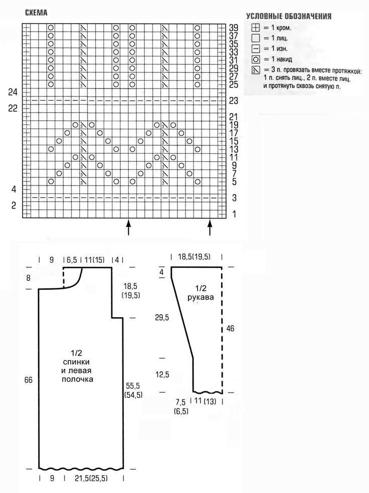 Ажурный кардиган спицами женский описание схема