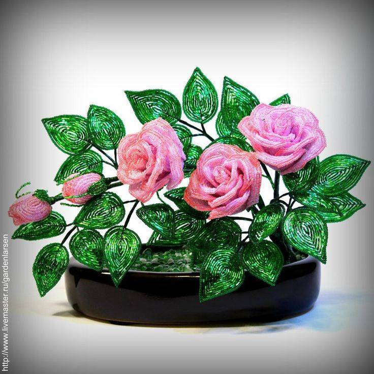 Бисерная композиция из роз (мастер-класс)