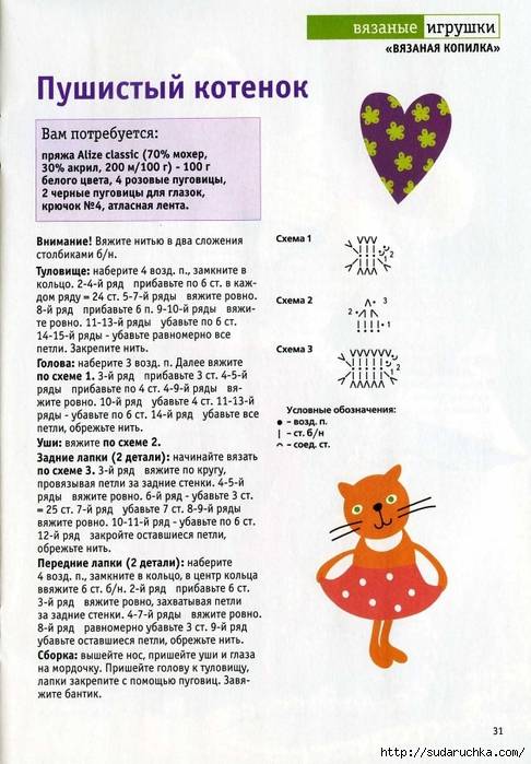 Кот крючком: варианты вязаных котиков, подробное описание как связать игрушку
