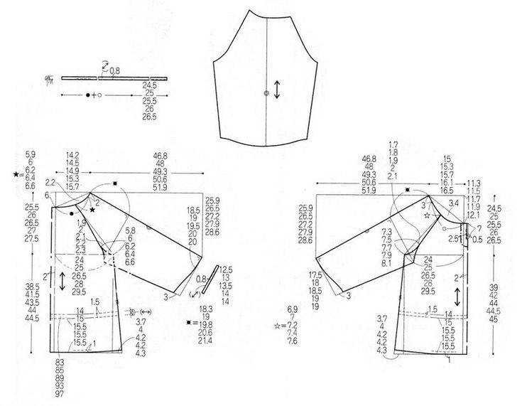 Выкройка блузки с рукавом