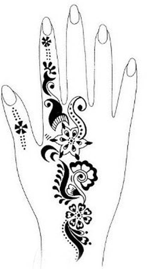Лёгкие рисунки мехенди для росписи хной на руках