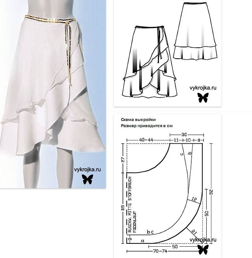 Юбка с запахом выкройка для начинающих