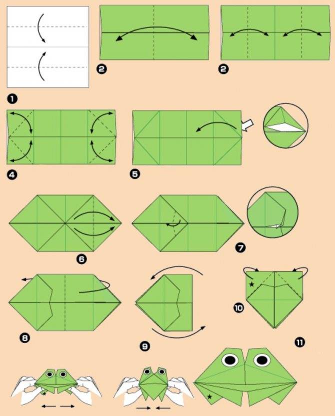 Как сделать лягушку из бумаги — инструкция. простая лягушка из бумаги