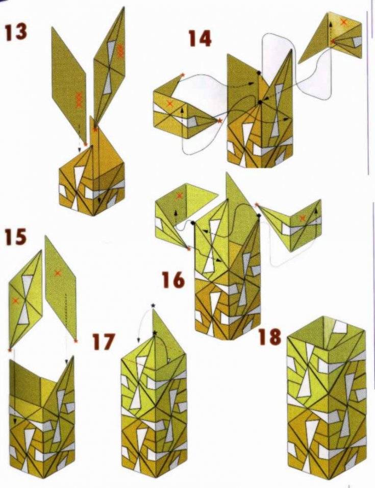 Ваза оригами из модулей для начинающих – мастер-класс, интересные схемы, идеи и пошаговые инструкции (130 фото + видео-уроки)