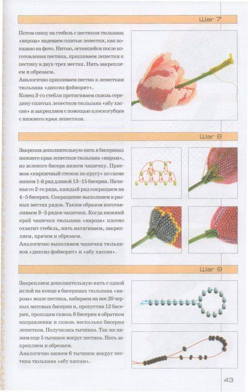 Как сделать красивые тюльпаны из бисера: мастер-класс и схемы плетения простых цветов, букетов и корзин с цветами (115 фото)