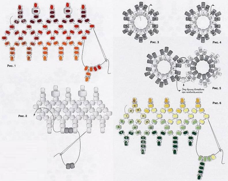 Топ из бусин схема своими руками