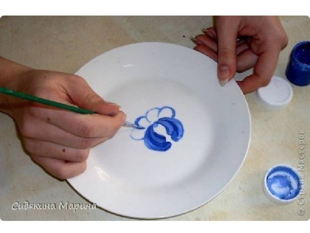 Конспект занятия в старшей группе по рисованию на тему «роспись тарелки мотивом «гжель»