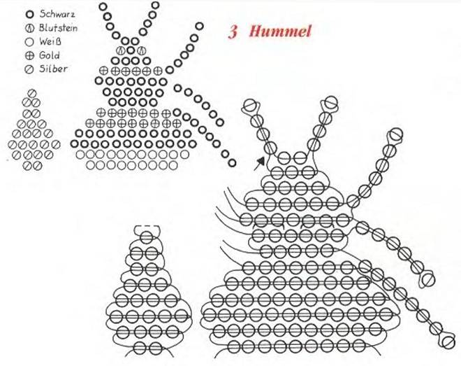 Схема божья коровка объемная из бисера схема