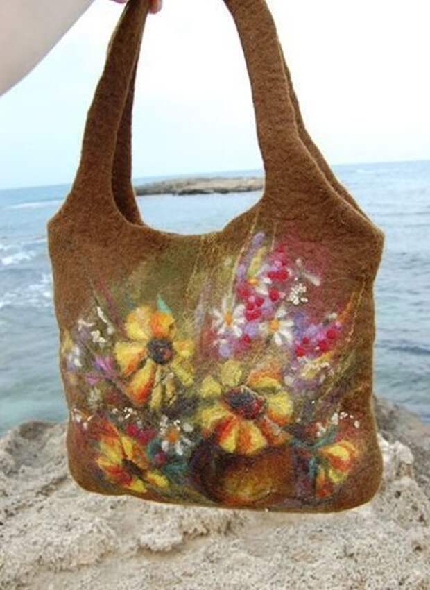 Мк «сумка с объёмным цветком»