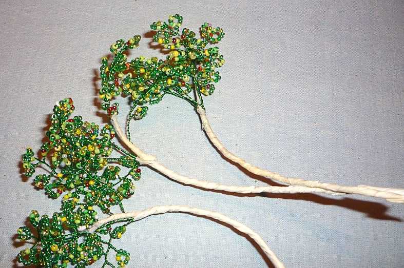 Береза из бисера: летнее и осенне дерево своими руками
