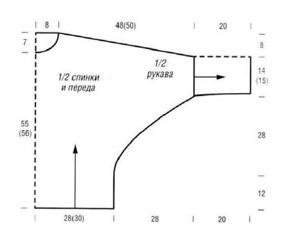 Выкройка блузки летучая мышь