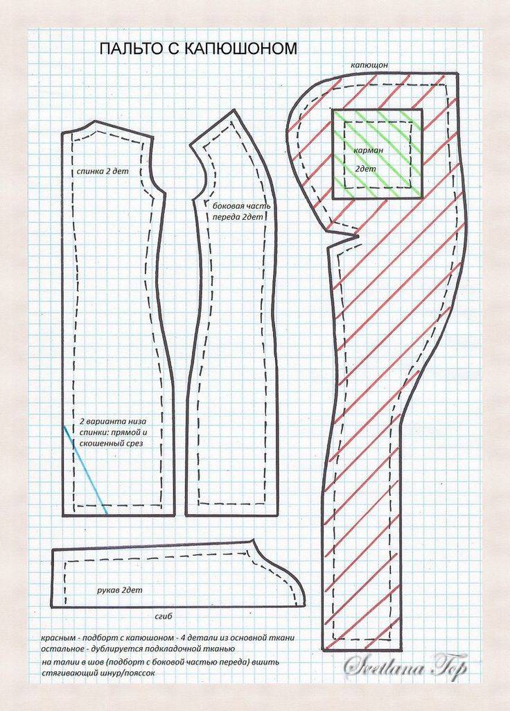 Схема одежды для кукол из ткани