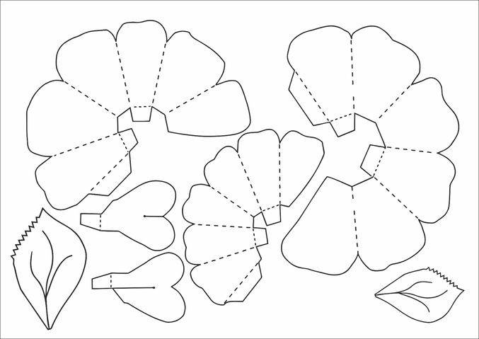 Цветы из бумаги своими руками схемы шаблоны