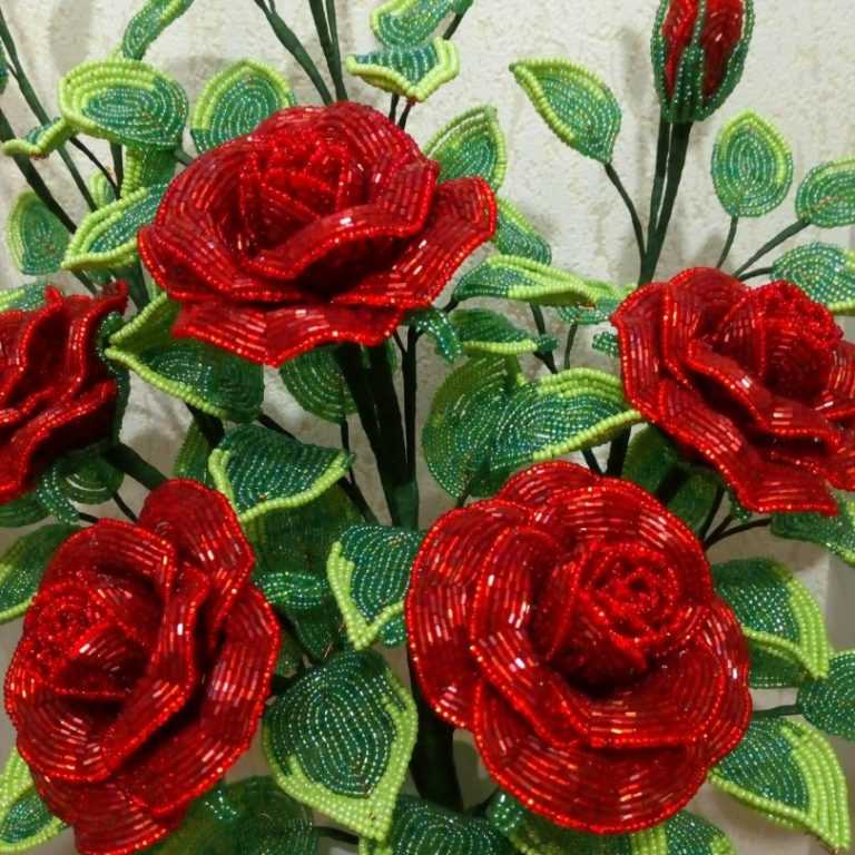 Мастер-класс: розы из бисера. как сделать розу из бисера