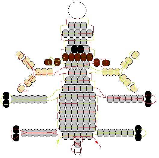 Животные из бисера схема плоские