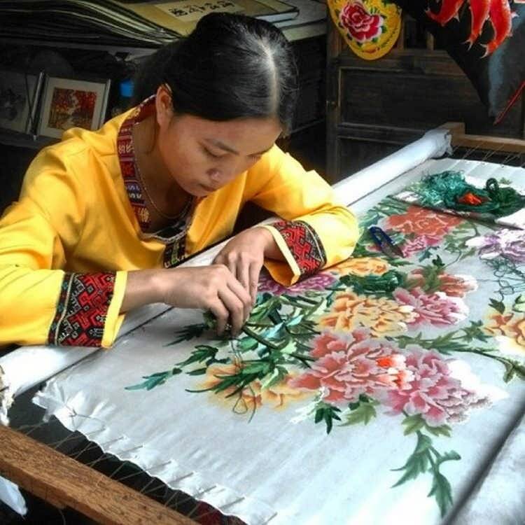 Вышивка шелком искусство китайских мастериц (фото)