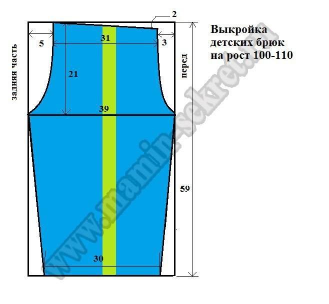 Как сшить девочке брюки