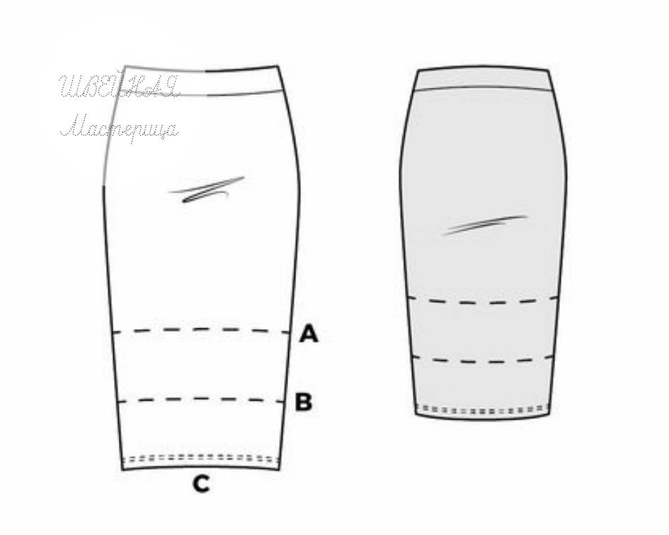 Как сшить юбку-карандаш пошаговая инструкция для начинающих