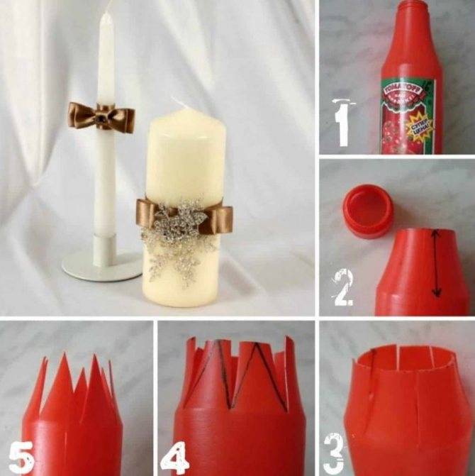 Как украсить свечи на свадьбу своими руками (фото)