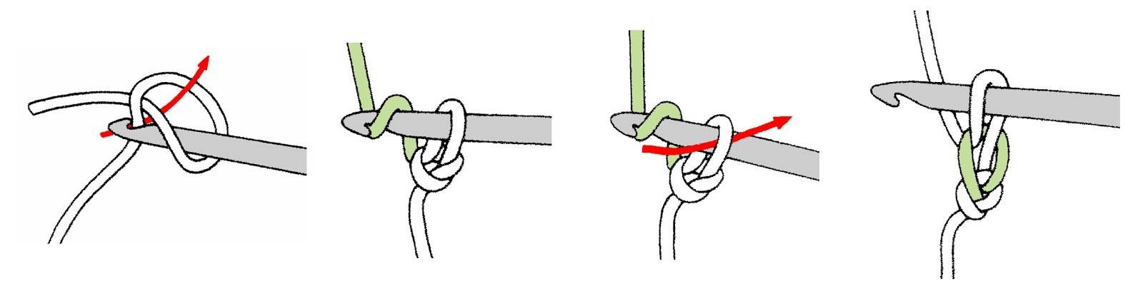 Схема воздушных петель крючком