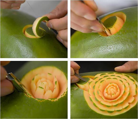Карвинг из овощей и фруктов — искусство и техника фигурного вырезания в пошаговых фото инструкциях