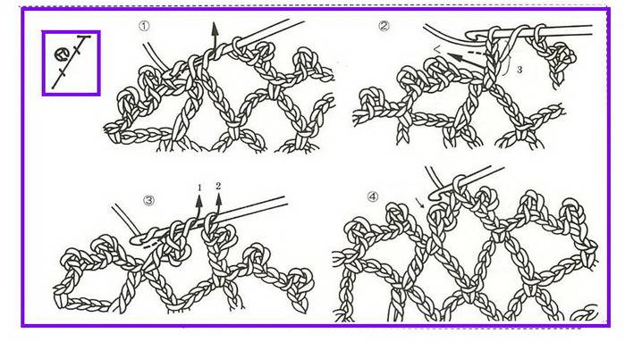 Пике крючком схема