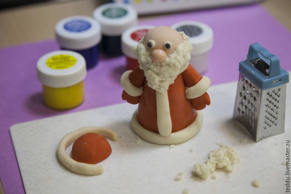 Дед Мороз из соленого теста – легко и красиво