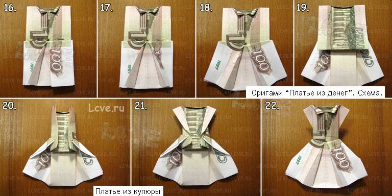 Оригами из денежных купюр своими руками: простые схемы