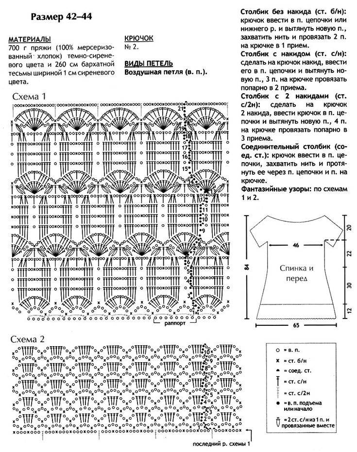 Летние кофточки крючком, 18 моделей с описанием и схемами вязания