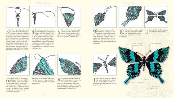 Бабочка из бисера: схемы плетения и идеи, фото и видео
