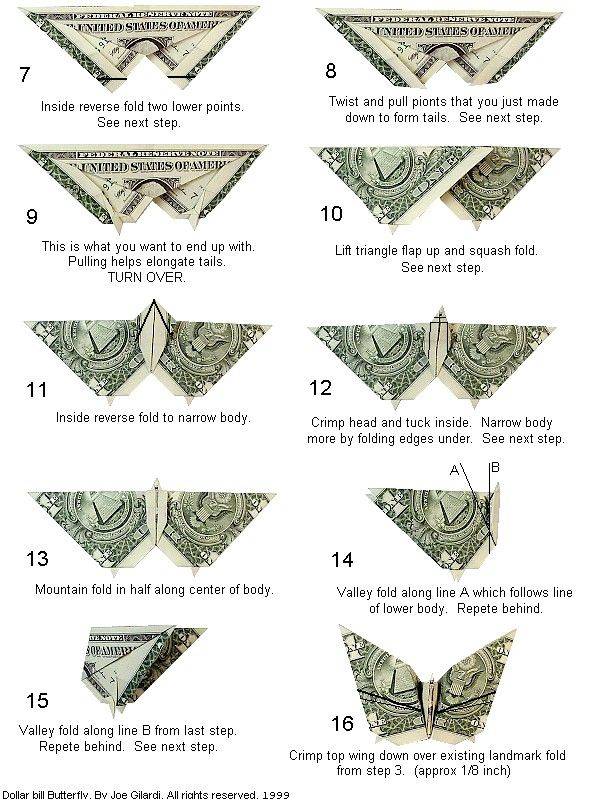 Простые оригами из денег  как сделать и красиво сложить, фото