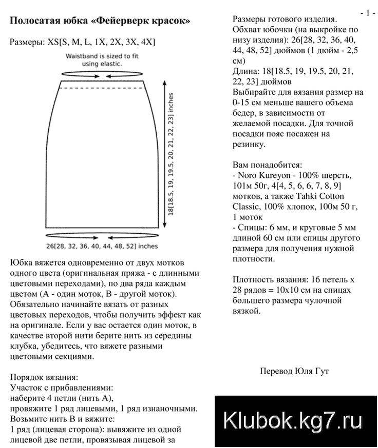 Юбка годе спицами схемы и описание