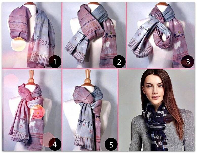 Способы завязывания шарфов и платков + общие рекомендации и советы (с фото и видео)