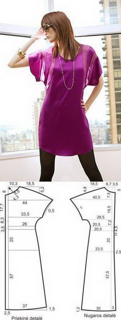 10 больших выкроек платьев для полных на размеры от 54 до 64 с инструкциями как сшить