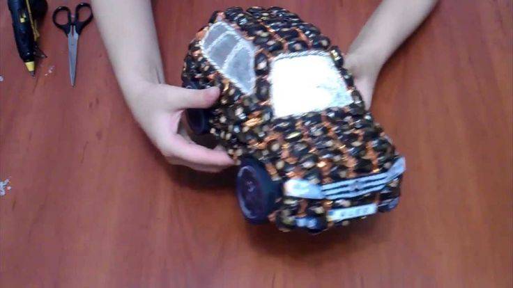 Автомобиль из конфет: мастер класс по изготовлению оригинального подарка для мальчика       