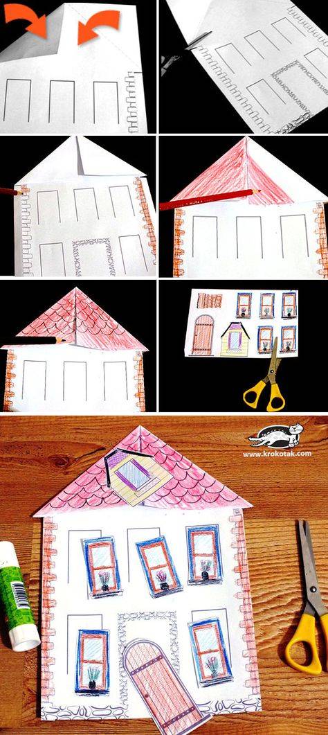 Изготовление макета дома из бумаги. как сделать из бумаги домик: объемный, круглый, оригами, из скрученной бумаги — полезные советы, инструкция, фото. домик из картона — мастер класс с подробным описанием вариантов декорирования