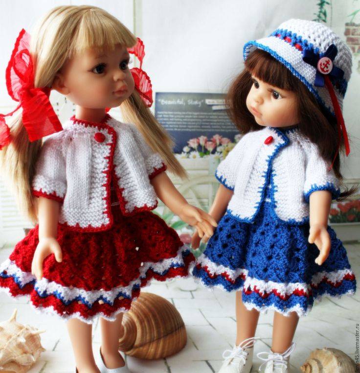 Платье для куклы крючком, 22 модели с описанием и мастер классом